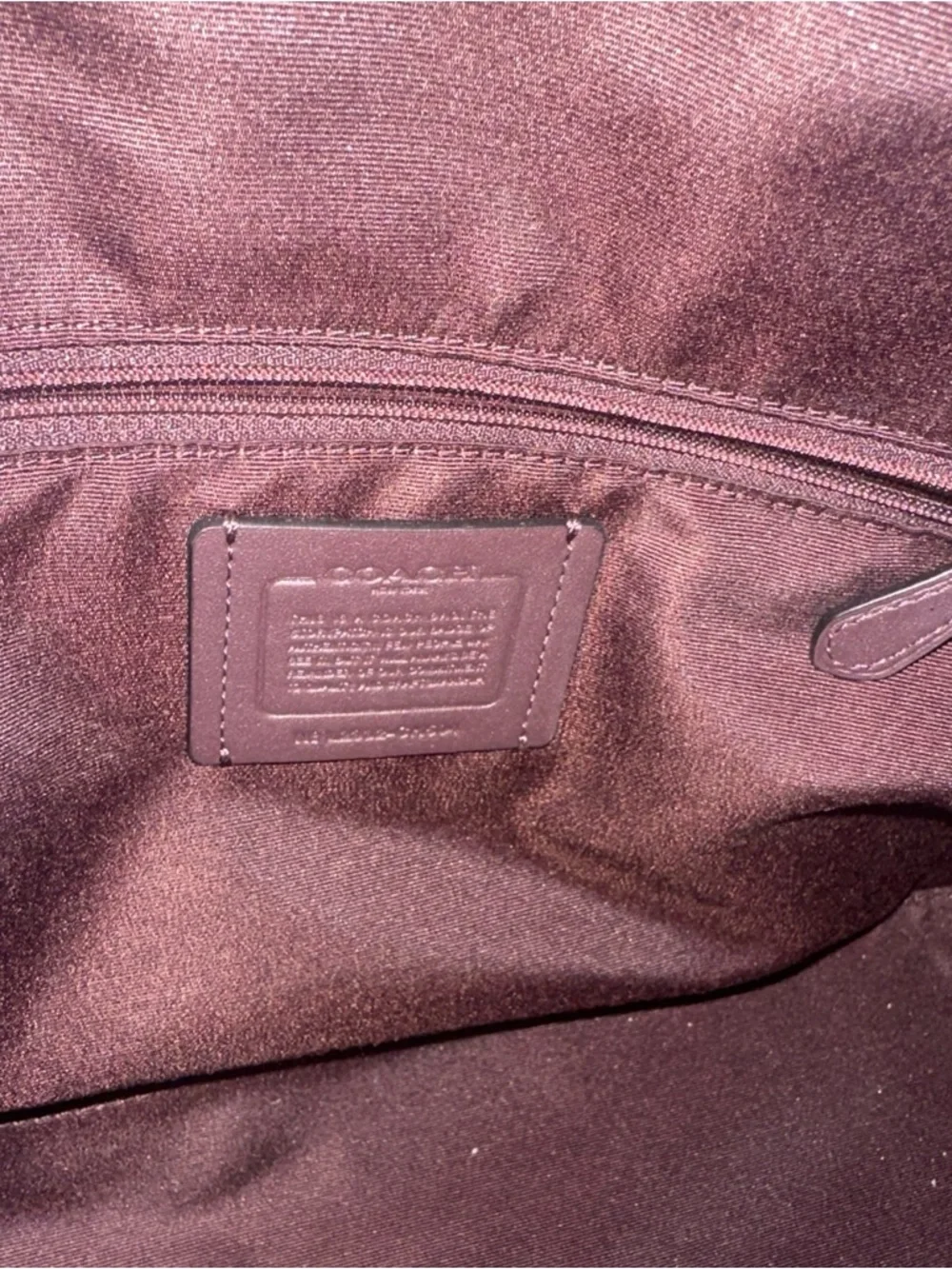 Coach Brown Signature Tote with Black Straps - Picture 5 of 5
